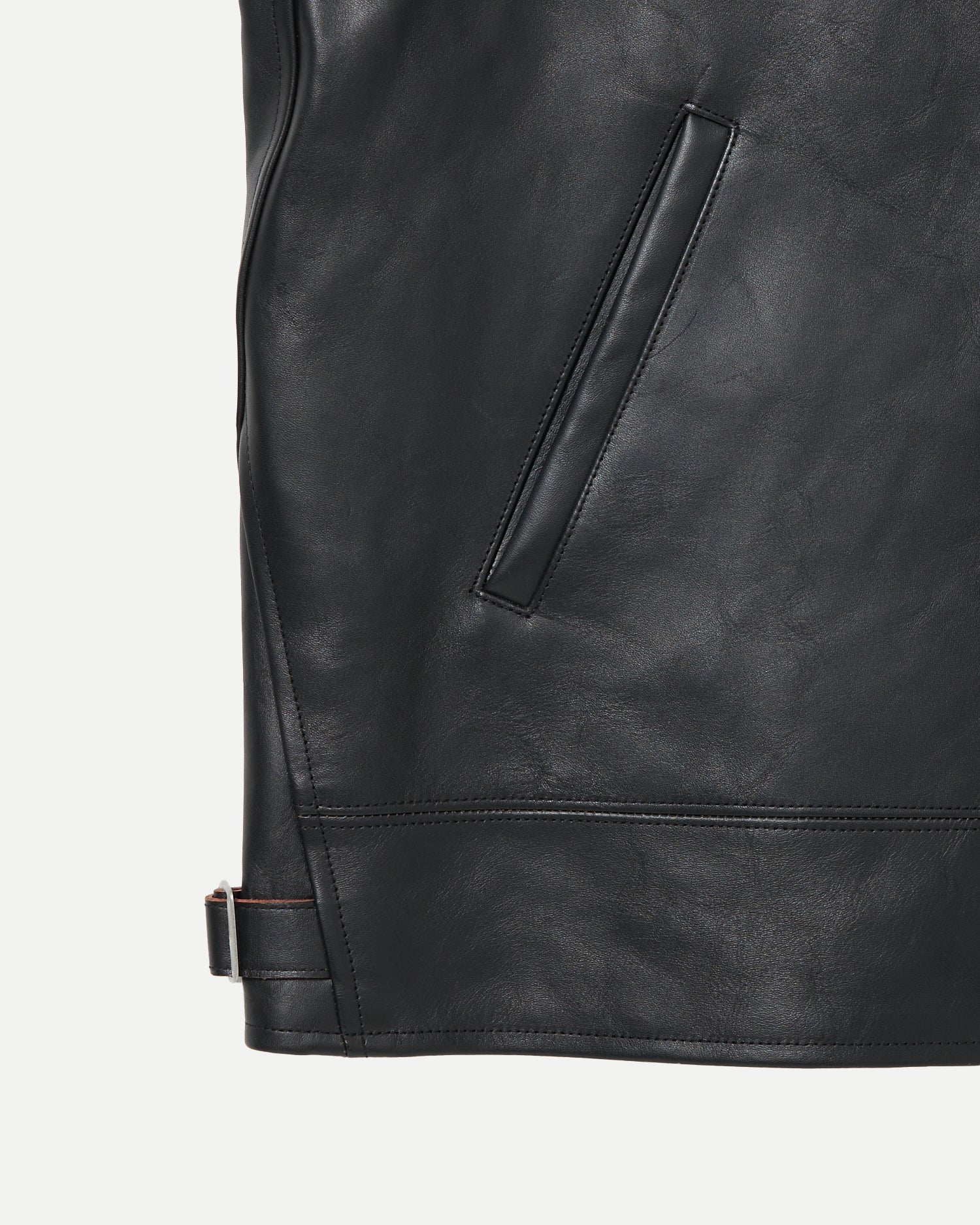 TAIGA TAKAHASHI LOT.802 COSSACK LEATHER JACKET BLACK