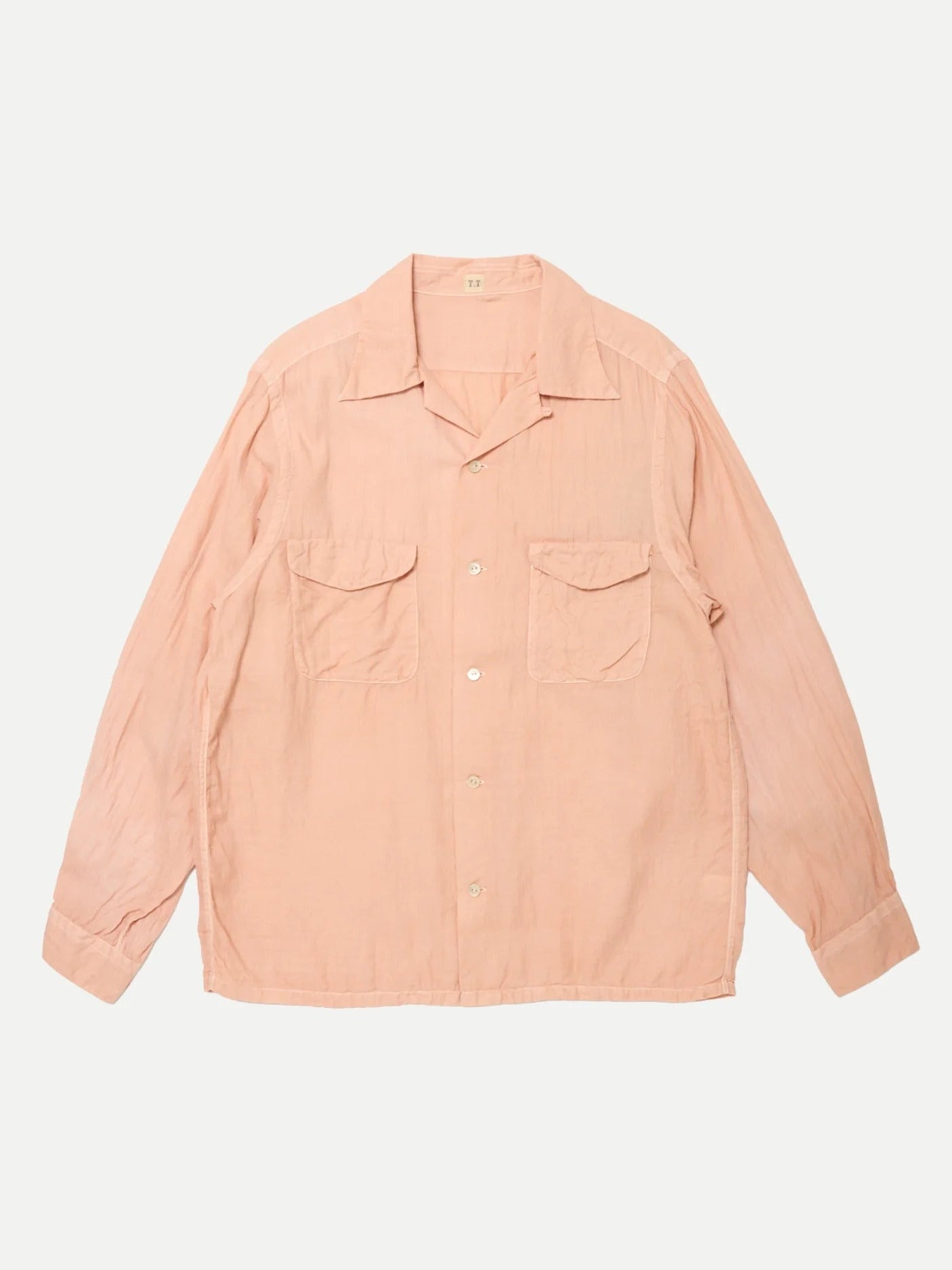 TAIGA TAKAHASHI LOT.101 OPEN COLLAR SHIRT SAKURA