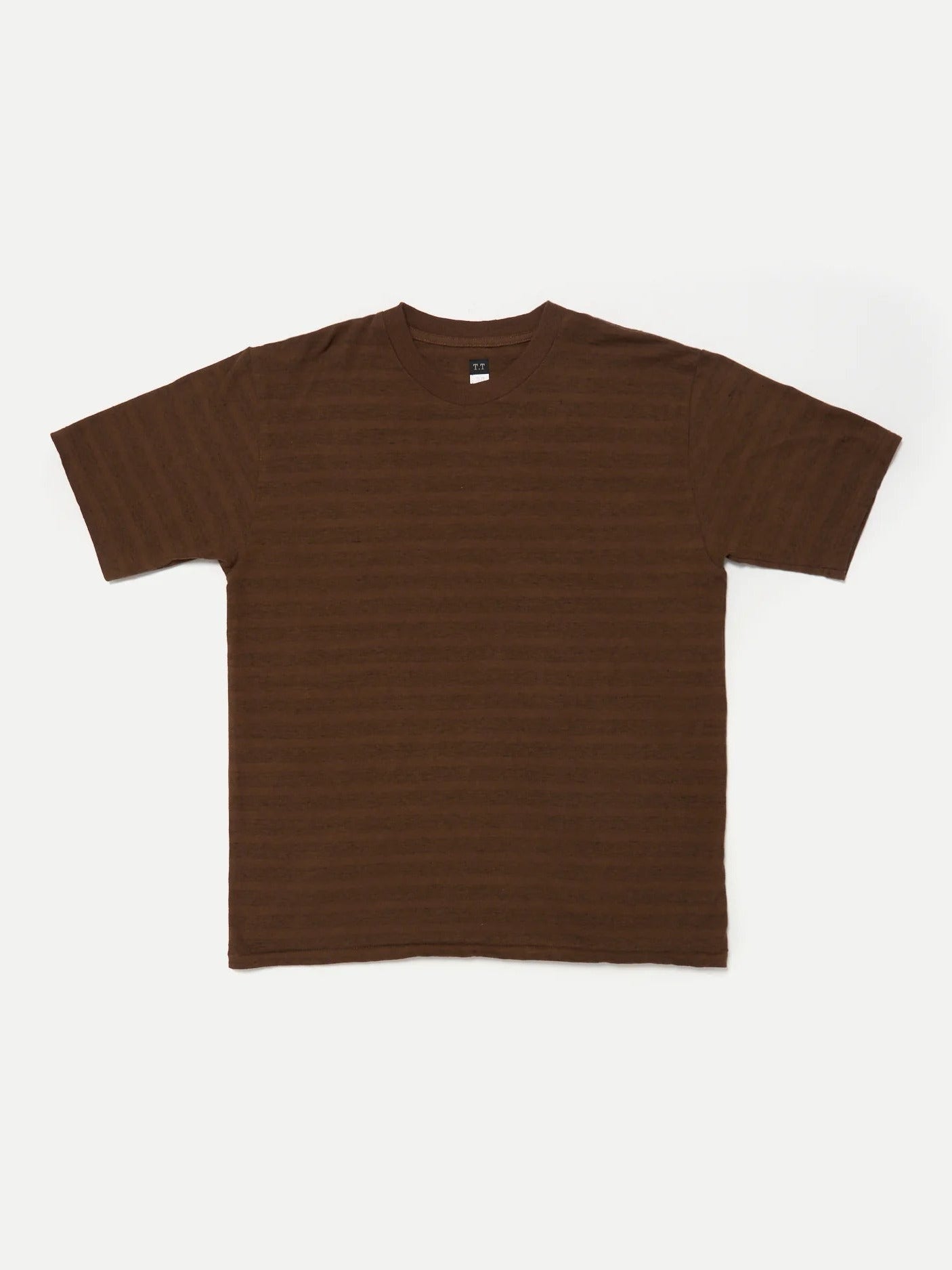 TAIGA TAKAHASHI LOT.617 BORDER TEE SHIRT BROWN