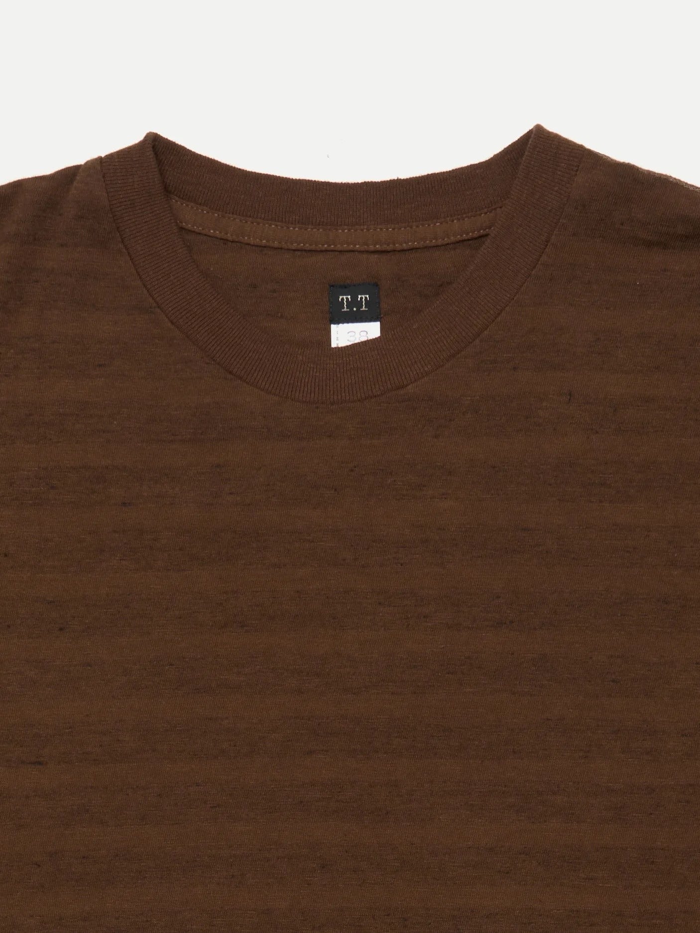 TAIGA TAKAHASHI LOT.617 BORDER TEE SHIRT BROWN