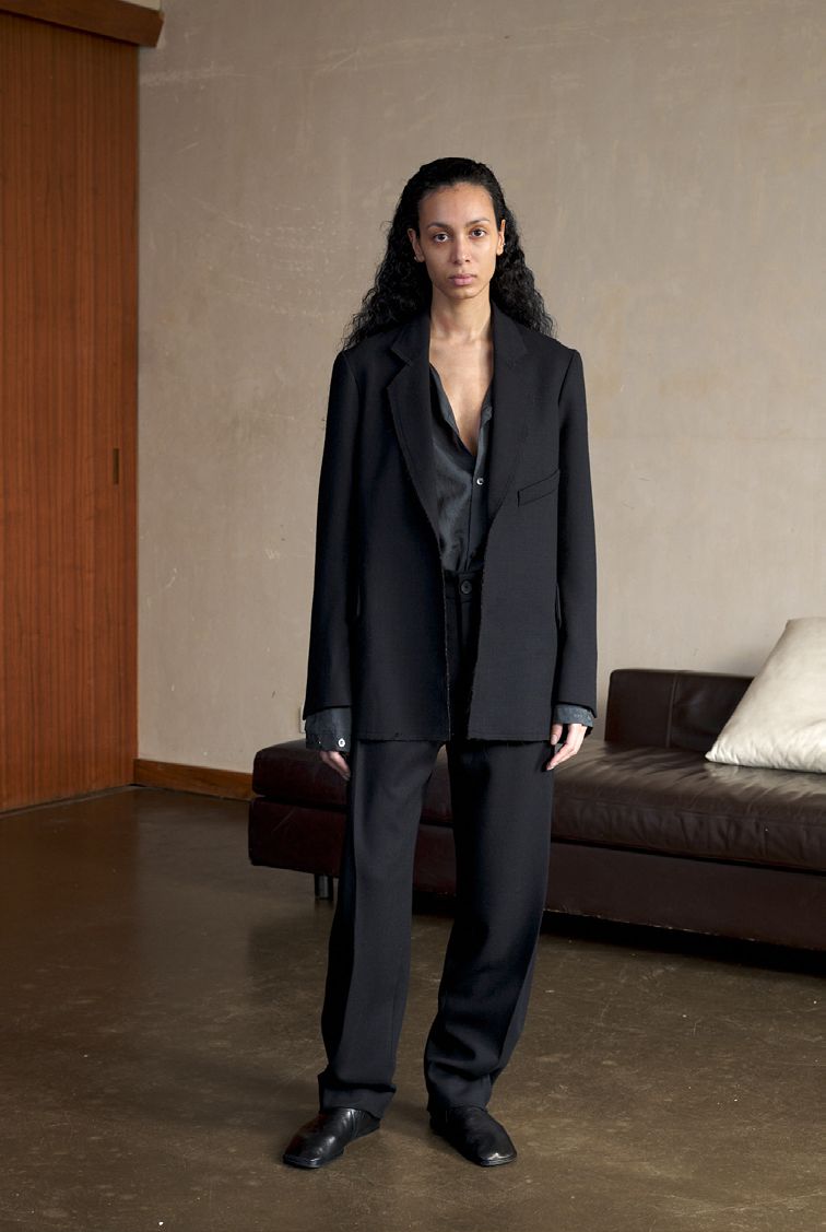 LEA BOBERG D.P. TROUSER BRITISH WOOL CREPE BLACK